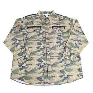 Vtg Y2K State Property Rocawear Camo Button Up Shirt Hip Hop Y2K 90's Sz 4X